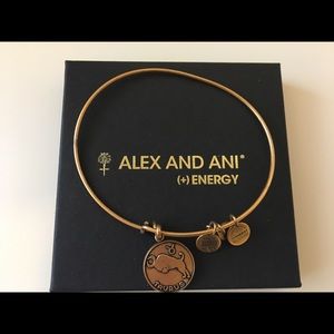 Alex and Ani (+) Energy Gold Tone Taurus Bracelet